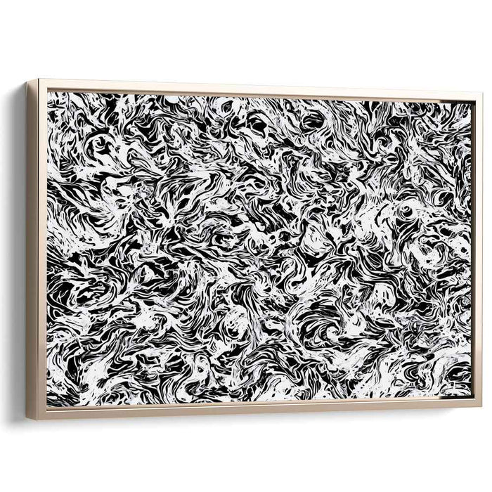 Spiral Void: Monochrome Vortex Canvas Art
