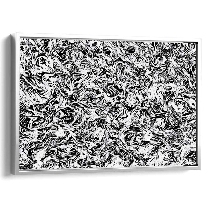 Spiral Void: Monochrome Vortex Canvas Art