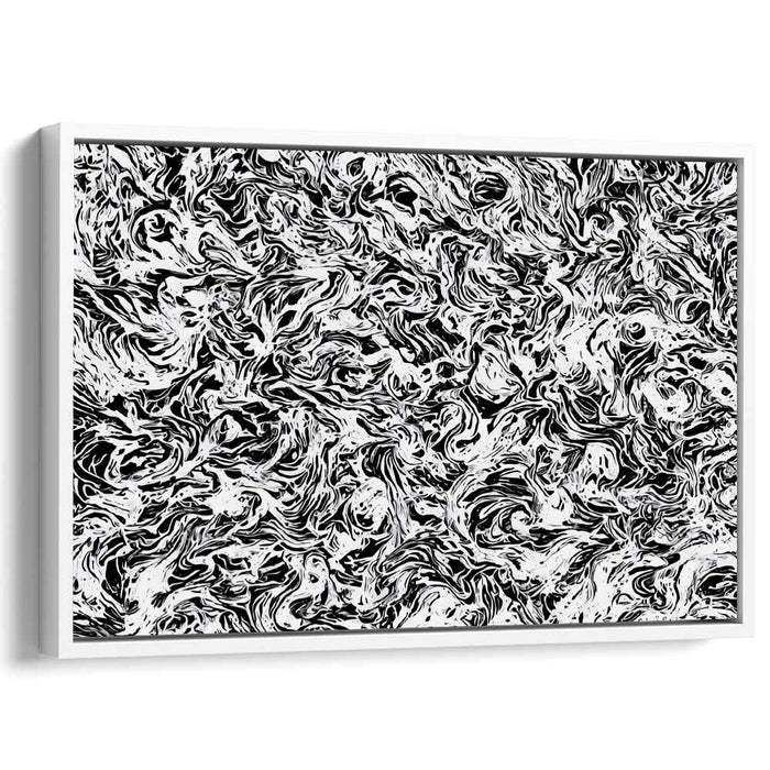 Spiral Void: Monochrome Vortex Canvas Art