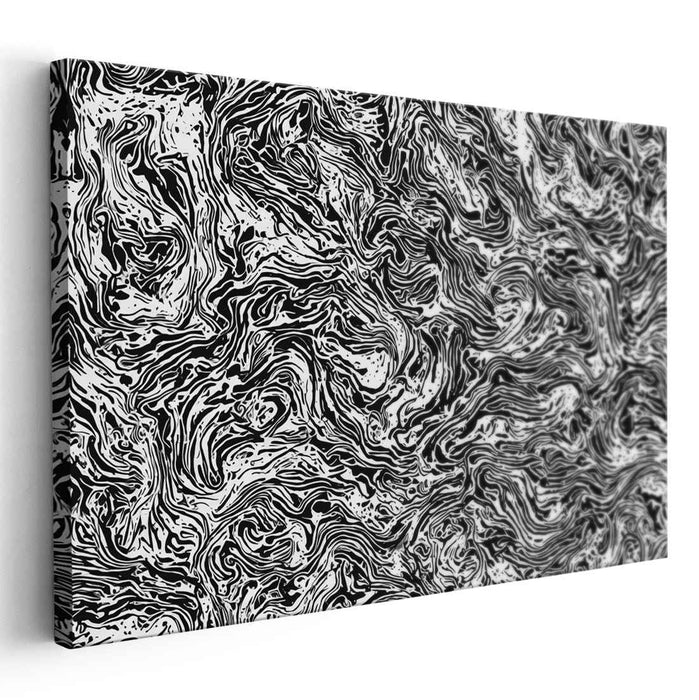 Black and White Abstract Splatter #125