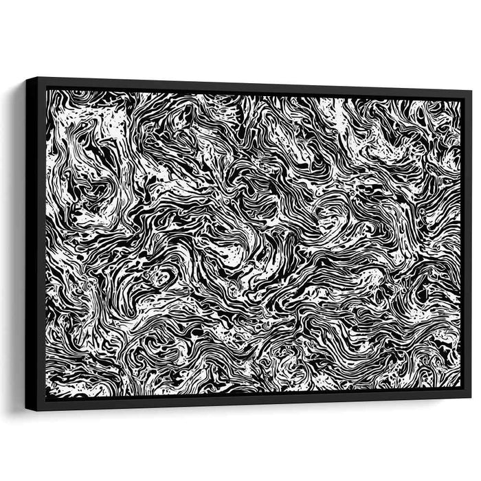 Black and White Abstract Splatter #125