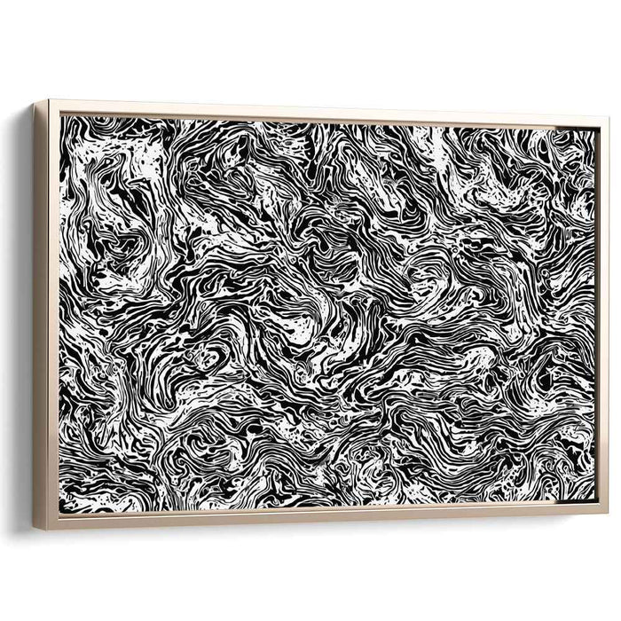 Black and White Abstract Splatter #125
