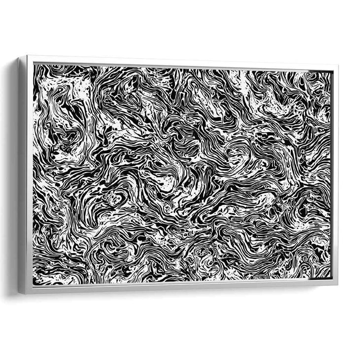 Black and White Abstract Splatter #125