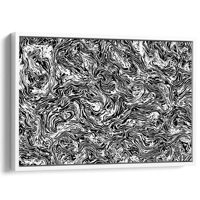 Black and White Abstract Splatter #125