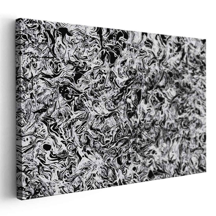 Black and White Abstract Splatter #129