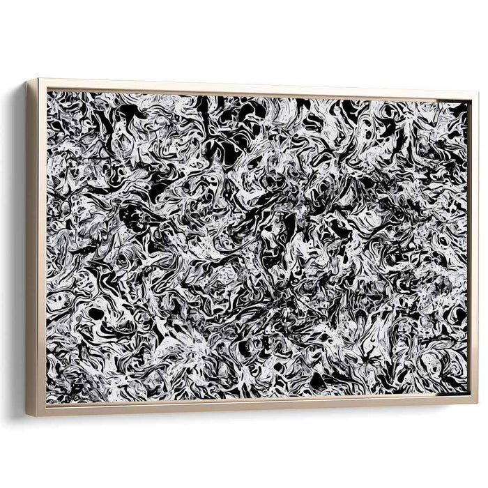 Black and White Abstract Splatter #129