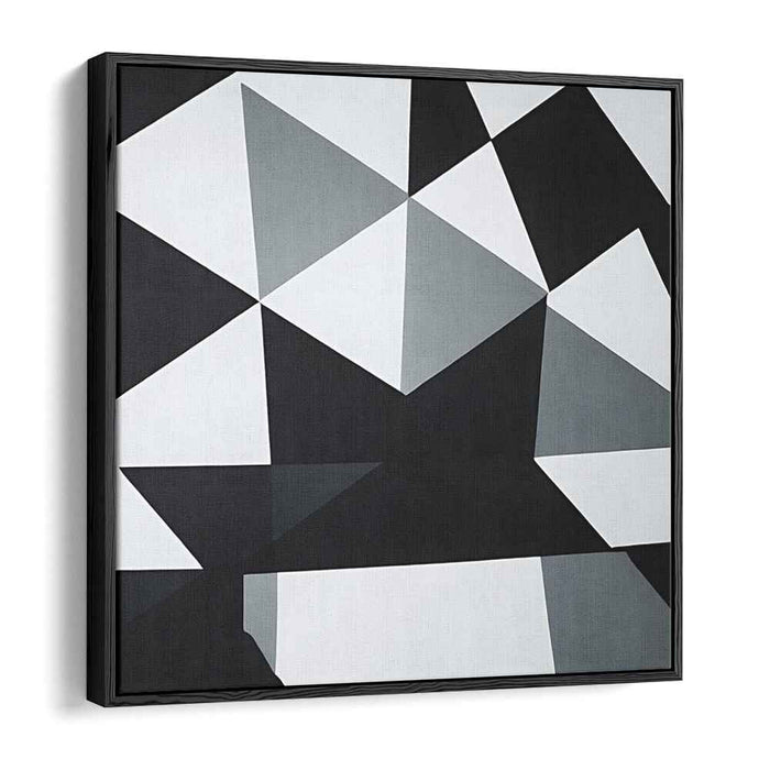Ethereal Triad Essence: Minimalist Abstract Triangular Canvas Art Print
