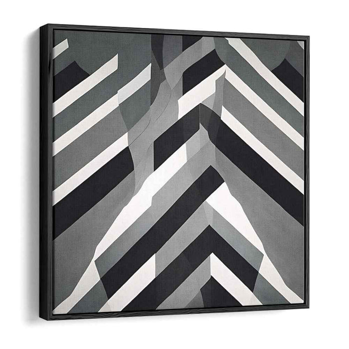 Zigzag Reverie: Abstract Zigzag Pattern Canvas Art Print