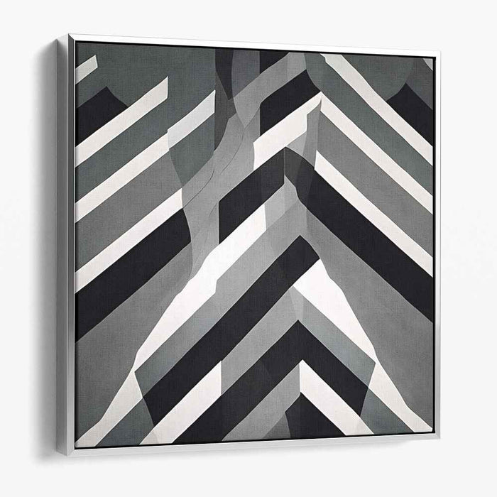 Zigzag Reverie: Abstract Zigzag Pattern Canvas Art Print