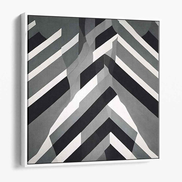 Zigzag Reverie: Abstract Zigzag Pattern Canvas Art Print