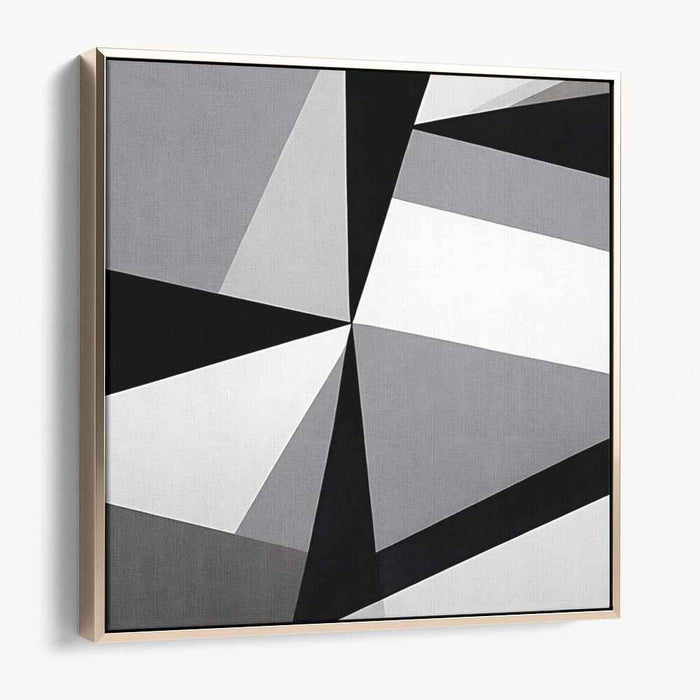 Geometric Finesse: Abstract Geometric Precision Canvas Art