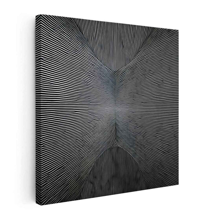 Infinite Depth: Black and White Optical Illusion Art Print