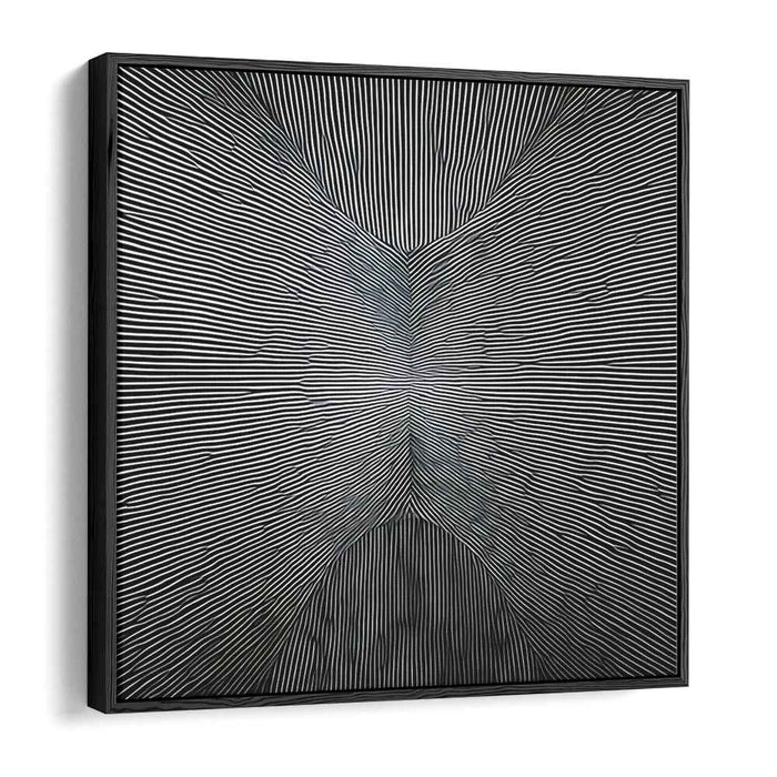 Infinite Depth: Black and White Optical Illusion Art Print