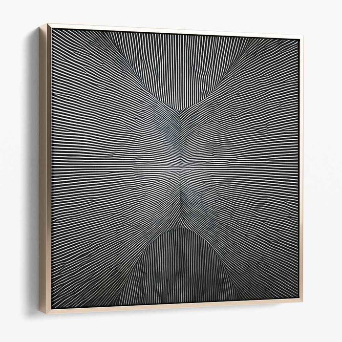 Infinite Depth: Black and White Optical Illusion Art Print