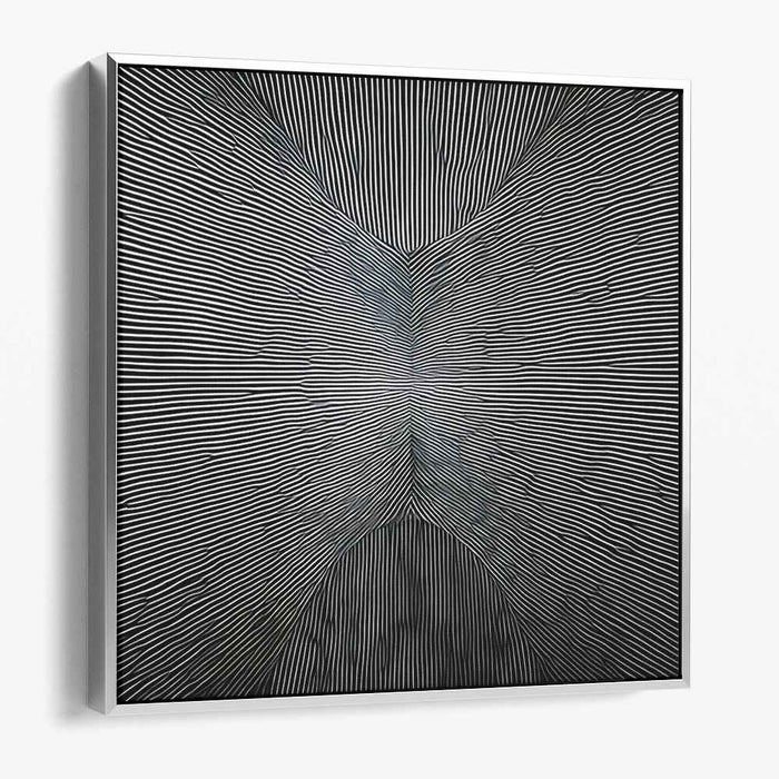 Infinite Depth: Black and White Optical Illusion Art Print