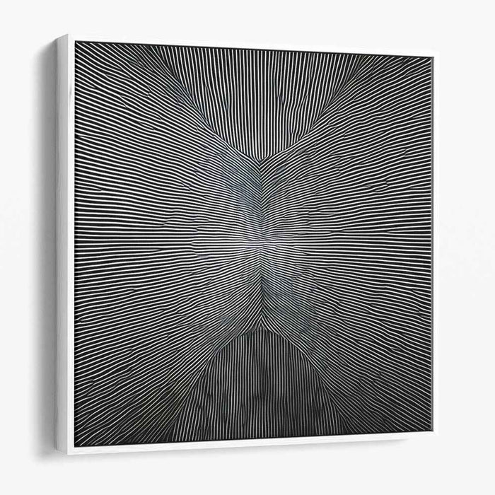 Infinite Depth: Black and White Optical Illusion Art Print