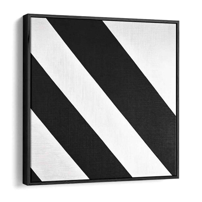 Bold Stripes: Modern Geometric Black and White Canvas Art Print