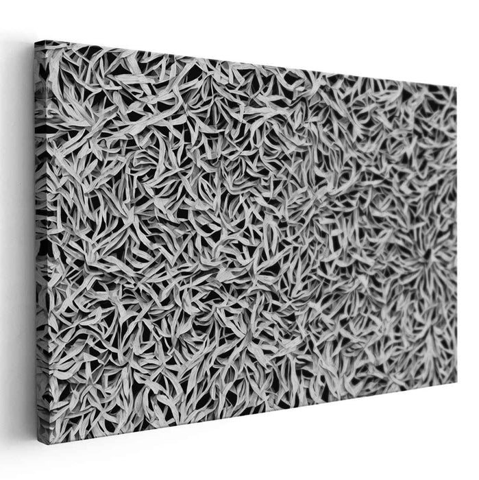 Silent Echoes: Abstract Expressionist Gray Canvas Art Print