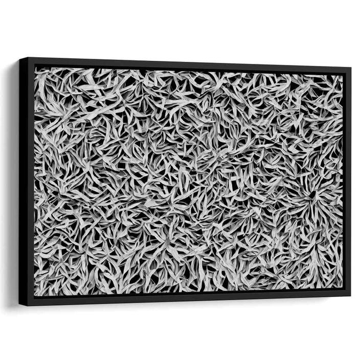 Silent Echoes: Abstract Expressionist Gray Canvas Art Print