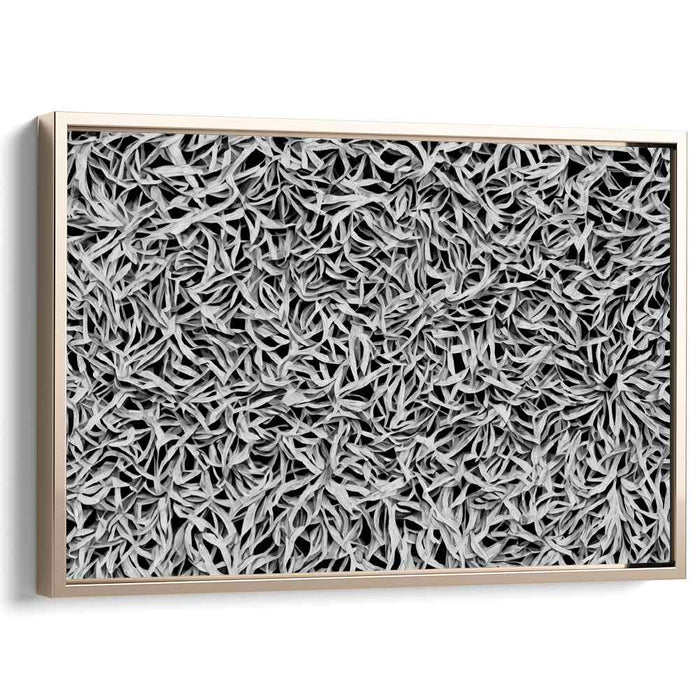 Silent Echoes: Abstract Expressionist Gray Canvas Art Print