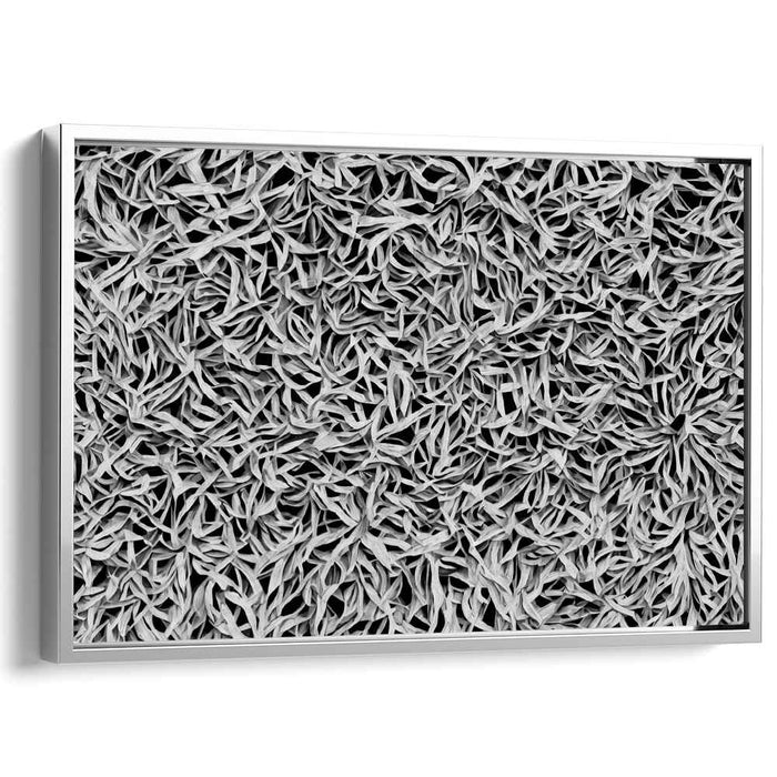 Silent Echoes: Abstract Expressionist Gray Canvas Art Print