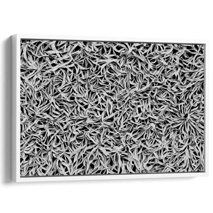 Silent Echoes: Abstract Expressionist Gray Canvas Art Print