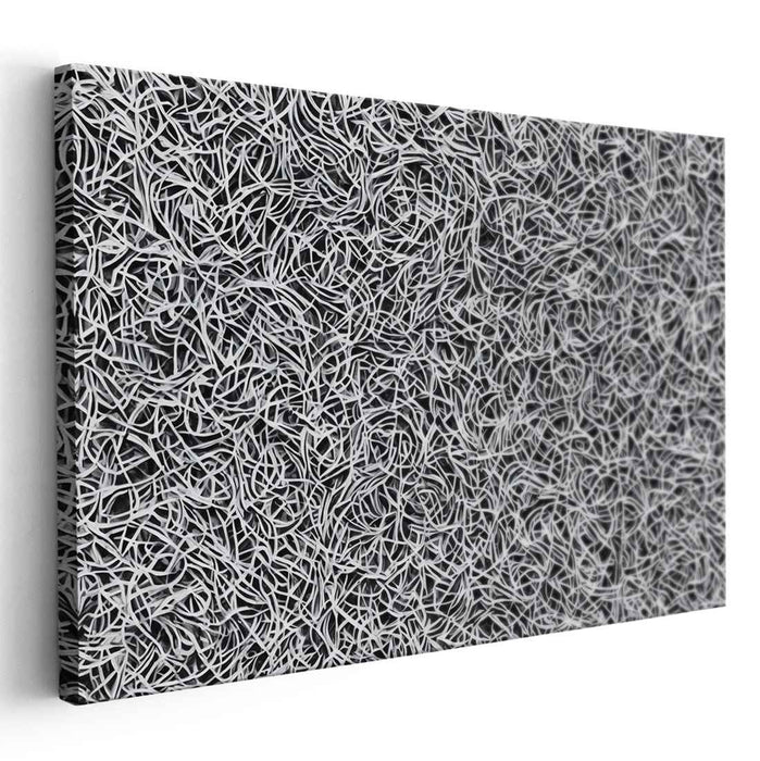 Ink Maze Dreams: Monochrome Labyrinth Canvas Art