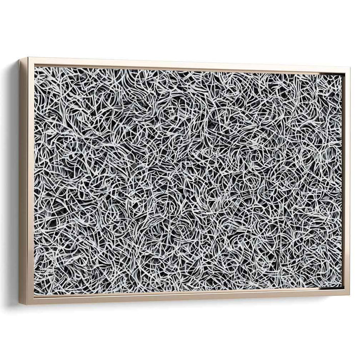 Ink Maze Dreams: Monochrome Labyrinth Canvas Art