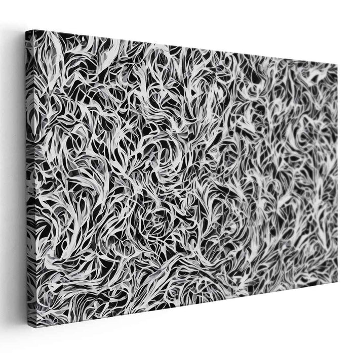 Spiraling Depths: Intricate Abstract Expressionist Canvas Art Print