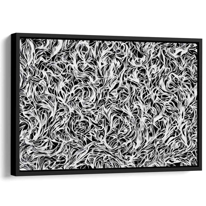 Spiraling Depths: Intricate Abstract Expressionist Canvas Art Print