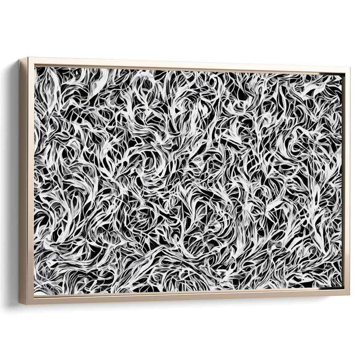 Spiraling Depths: Intricate Abstract Expressionist Canvas Art Print