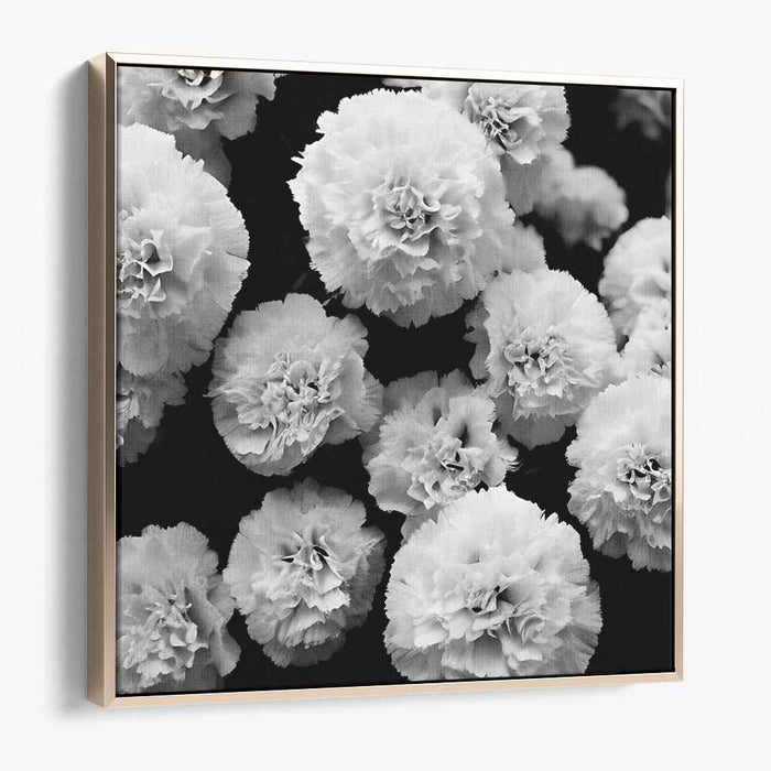 Eternal Blooms in Monochrome: Dramatic Floral Black and White Canvas Art