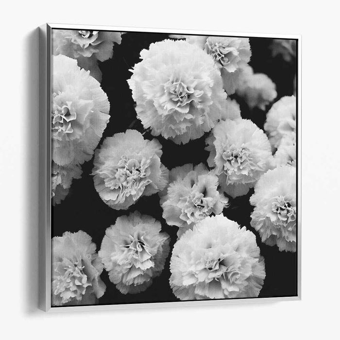 Eternal Blooms in Monochrome: Dramatic Floral Black and White Canvas Art