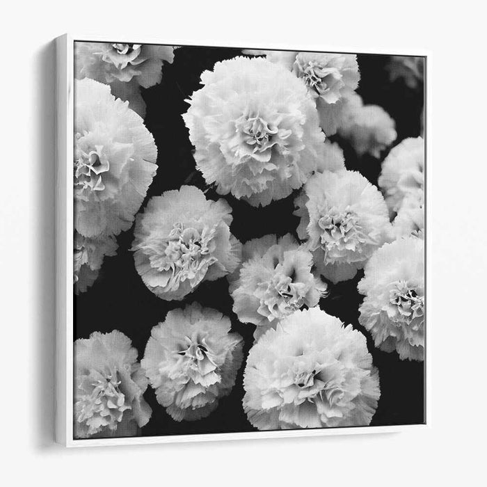 Eternal Blooms in Monochrome: Dramatic Floral Black and White Canvas Art