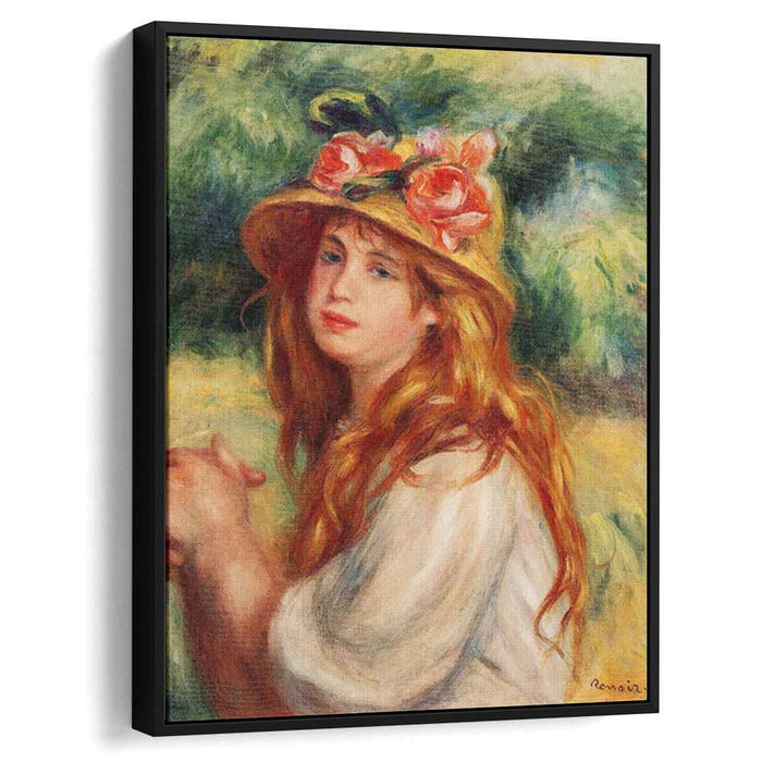 Blond in a Straw Hat(Seated Girl) by Pierre-Auguste Renoir