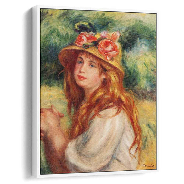 Blond in a Straw Hat(Seated Girl) by Pierre-Auguste Renoir