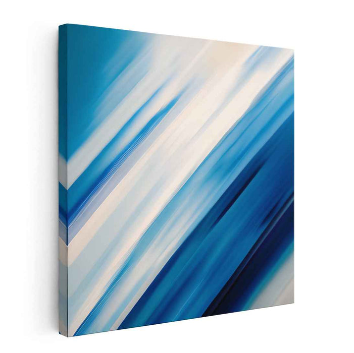 Azure Essence: Serene Blue Abstract Canvas Art