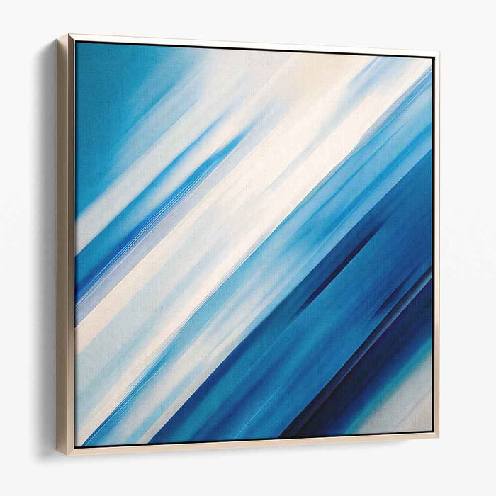Azure Essence: Serene Blue Abstract Canvas Art
