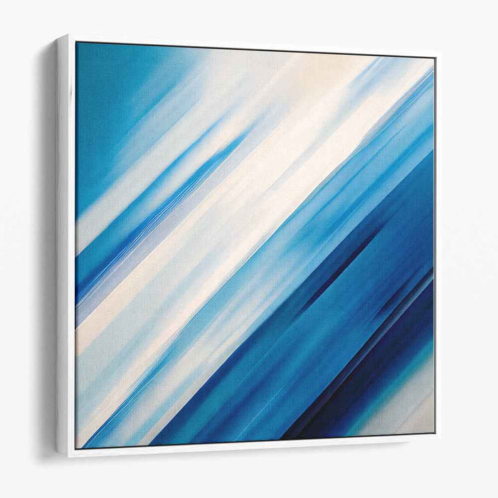 Azure Essence: Serene Blue Abstract Canvas Art