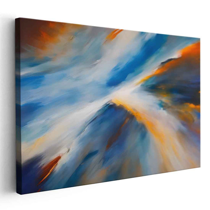 Electric Dreams Symphony: Dynamic Abstract Expressionist Canvas Art Print