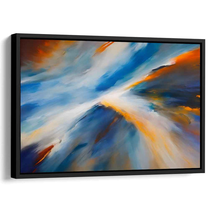 Electric Dreams Symphony: Dynamic Abstract Expressionist Canvas Art Print
