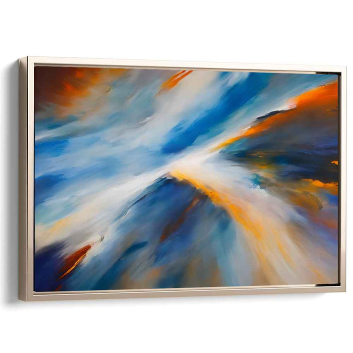 Electric Dreams Symphony: Dynamic Abstract Expressionist Canvas Art Print