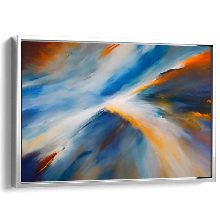 Electric Dreams Symphony: Dynamic Abstract Expressionist Canvas Art Print
