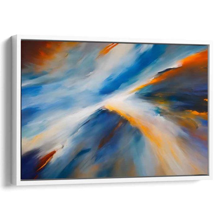 Electric Dreams Symphony: Dynamic Abstract Expressionist Canvas Art Print