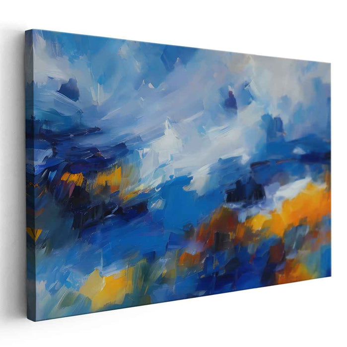 Blue Note Medley: A Symphony of Blue Abstract Art