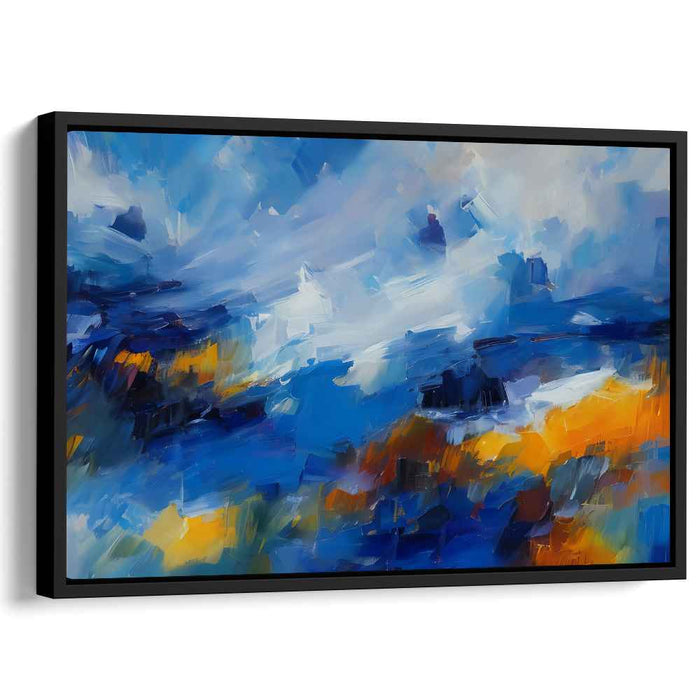 Blue Note Medley: A Symphony of Blue Abstract Art