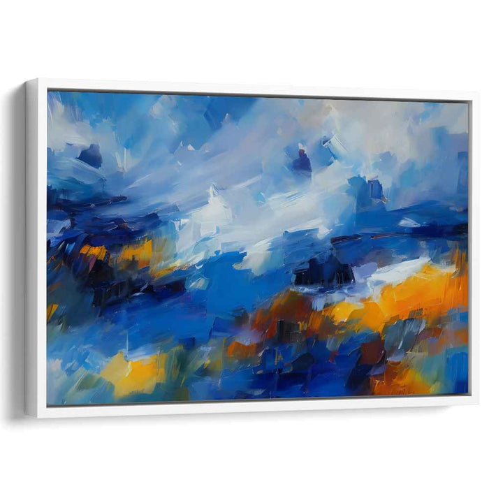 Blue Note Medley: A Symphony of Blue Abstract Art