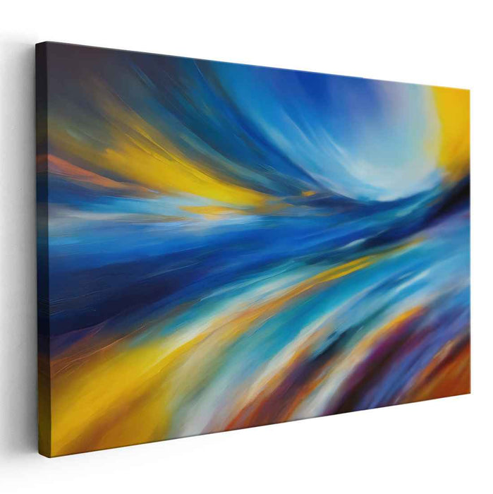 Celestial Motion: Vibrant Abstract Expressionist Canvas Art Print