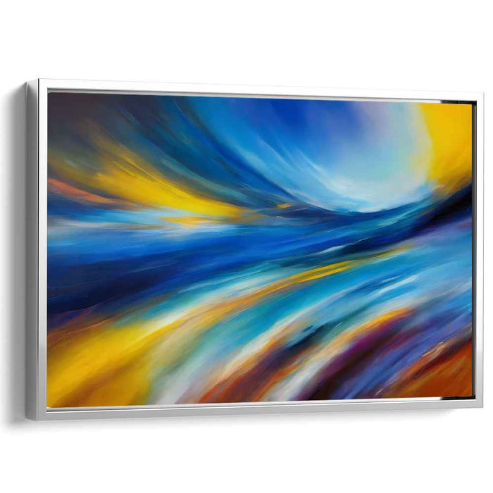 Celestial Motion: Vibrant Abstract Expressionist Canvas Art Print