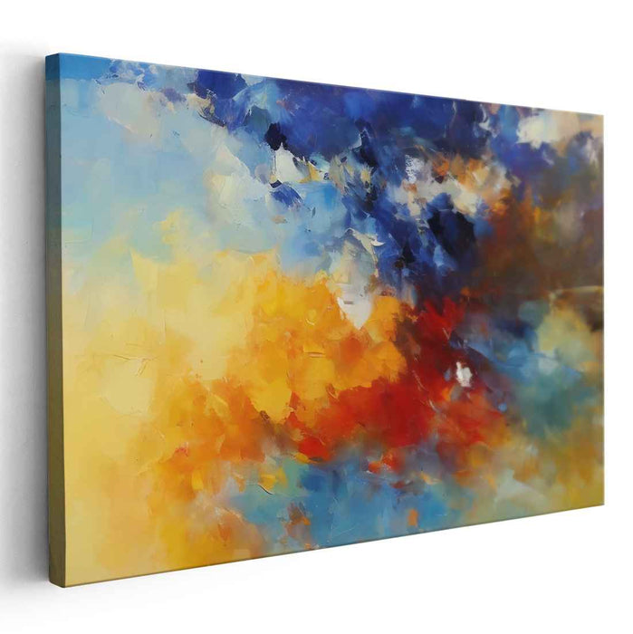 Inner Symphony: Abstract Expressionist Color Burst Canvas Art Print